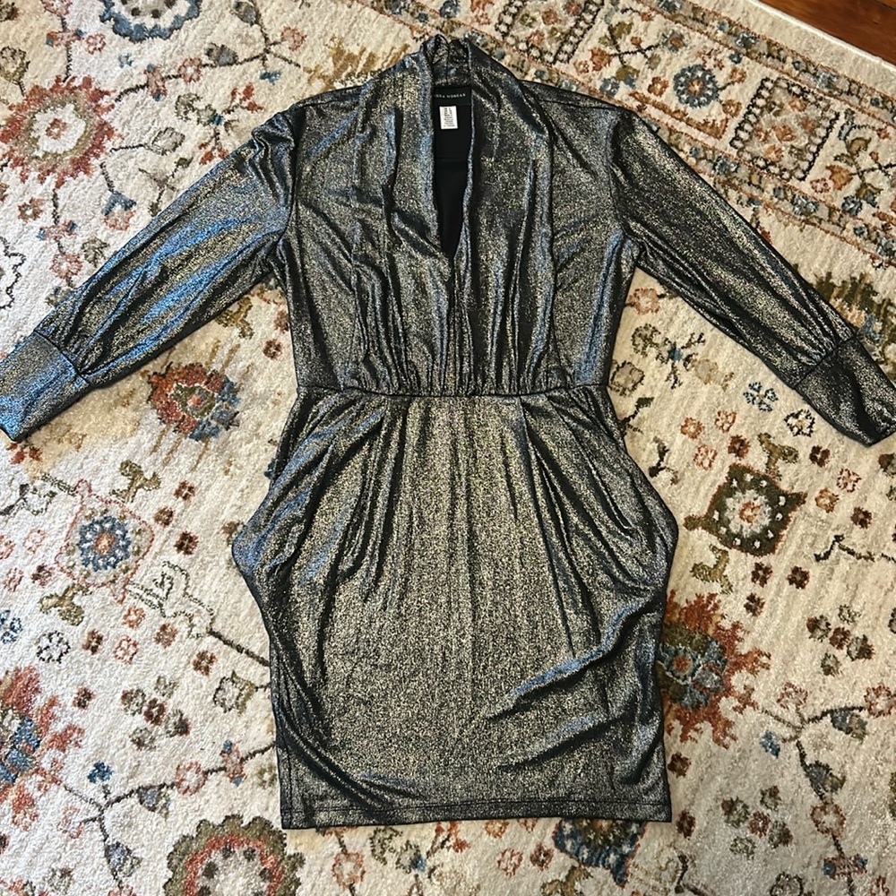 Donna Morgan, size 8, sparkle black dress